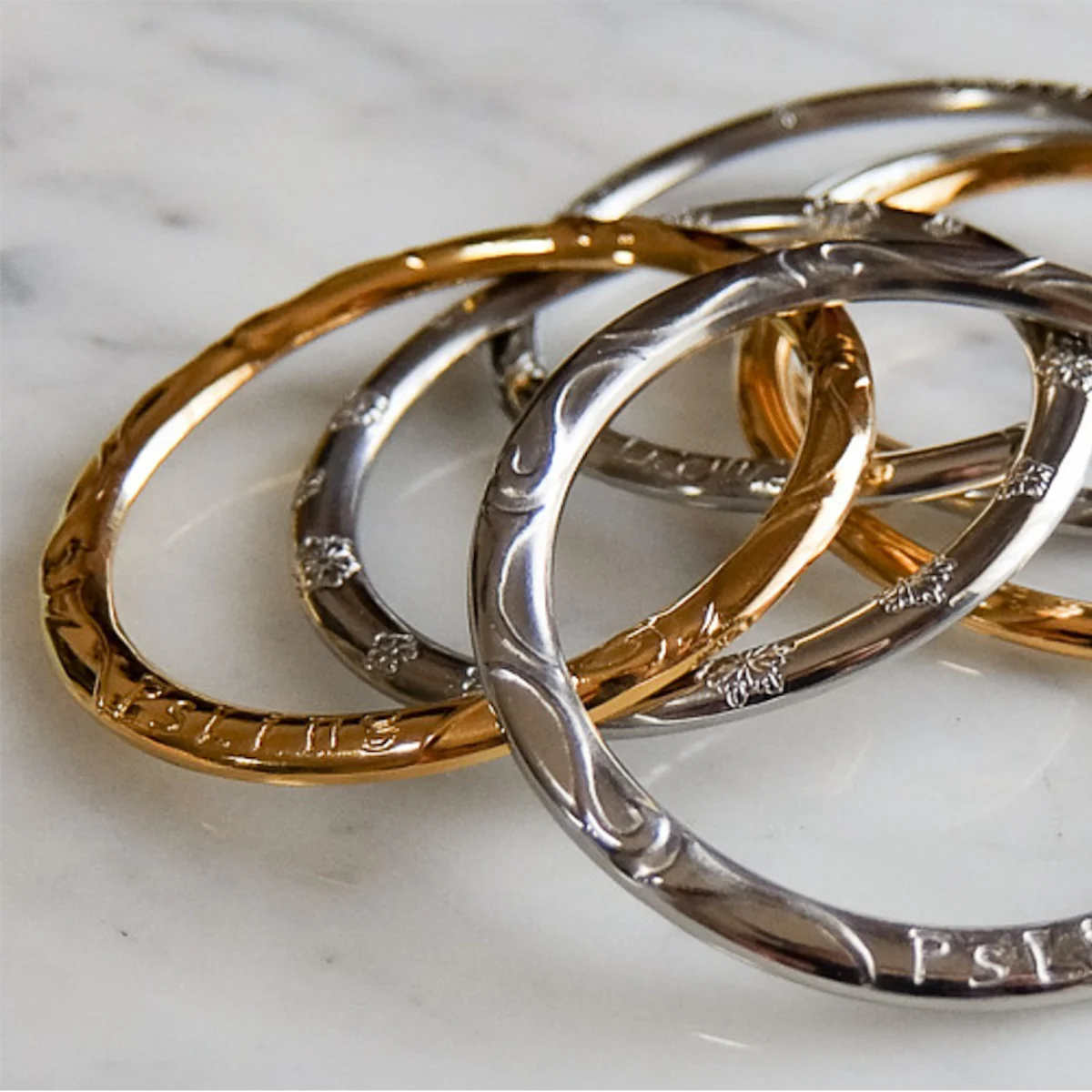 Handcrafted metal sling rings forged in Sanjo, Japan