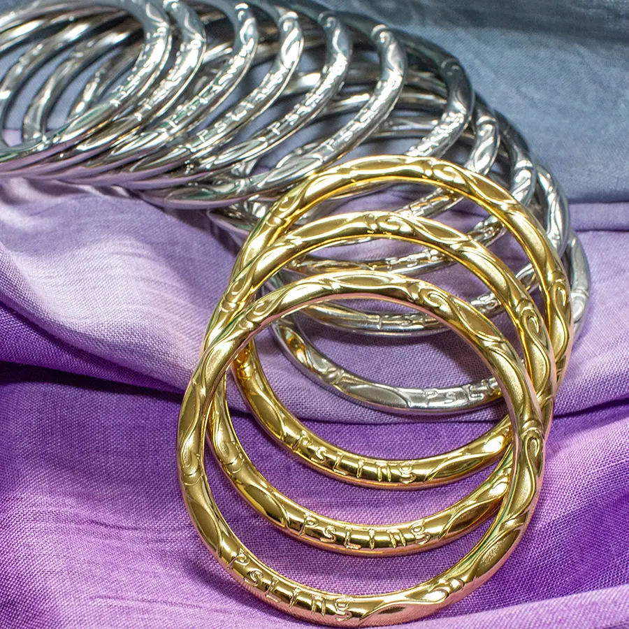 Secure Metal Rings. Each ring is crafted from strong metal and polished for smooth movement.