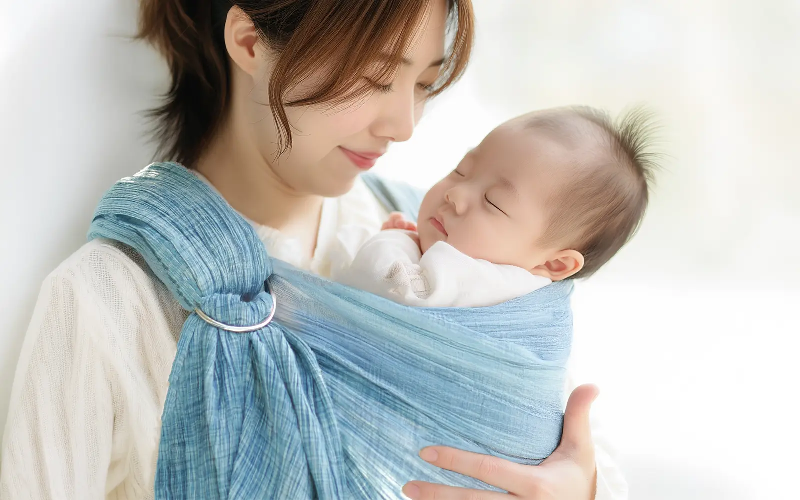Quiet Alertness. A calm state between sleep and awareness. In a sling, your child feels your warmth, your rhythm, your presence. This quiet alertness is where connection grows.