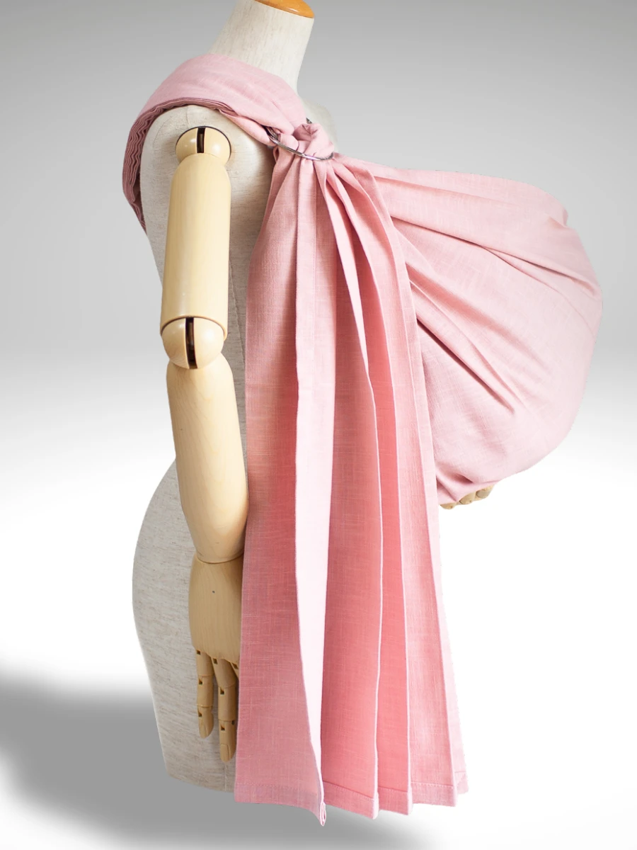 PsLing New York Essential Series - Gentle pink soft cotton baby sling