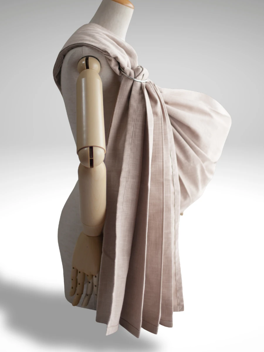 PsLing New York Essential Series - Warm latte beige soft cotton baby sling