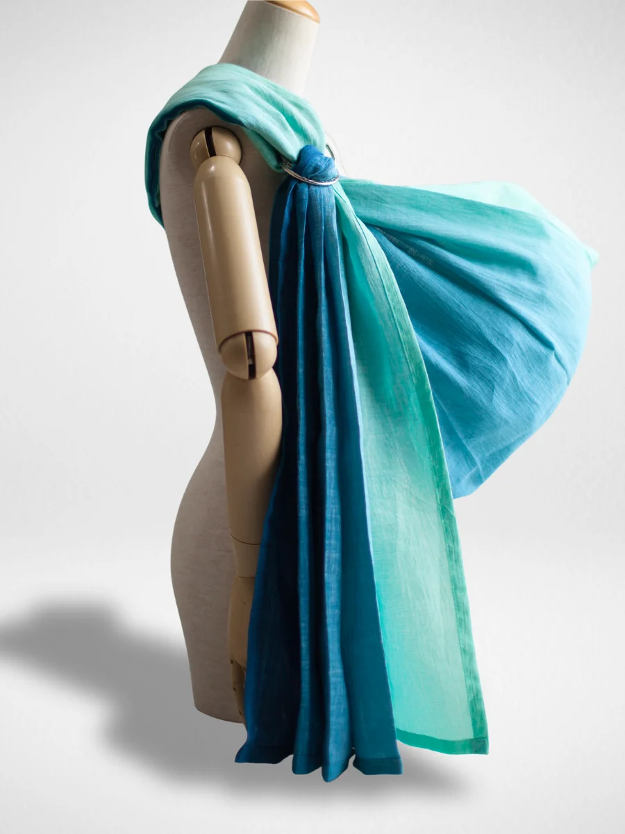 PsLing New York Gradation Series - Hand-dyed linen baby sling with light and shadow effect
