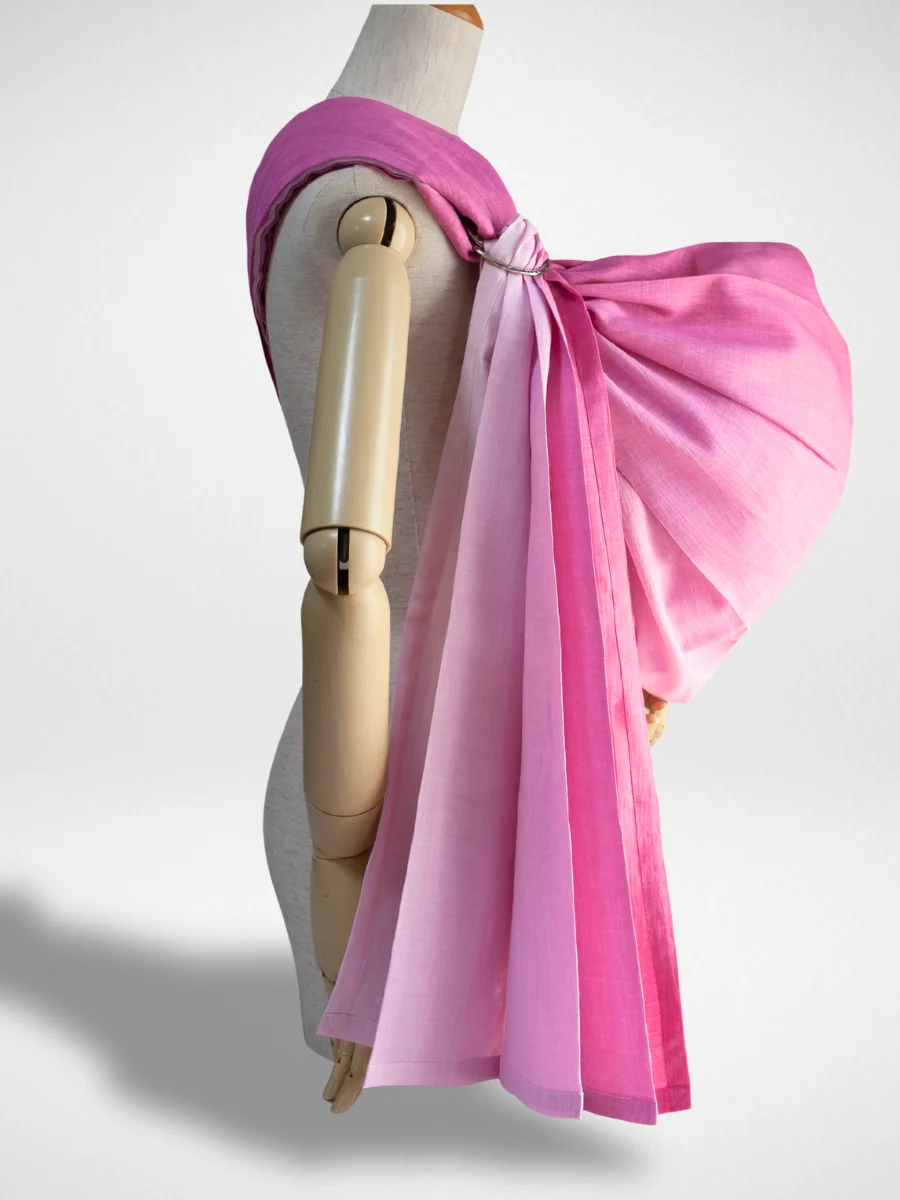 PsLing New York Gradation Series - Berry Milk pink gradient handcrafted baby sling